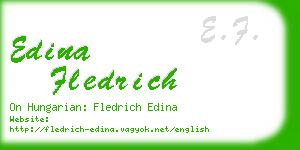 edina fledrich business card